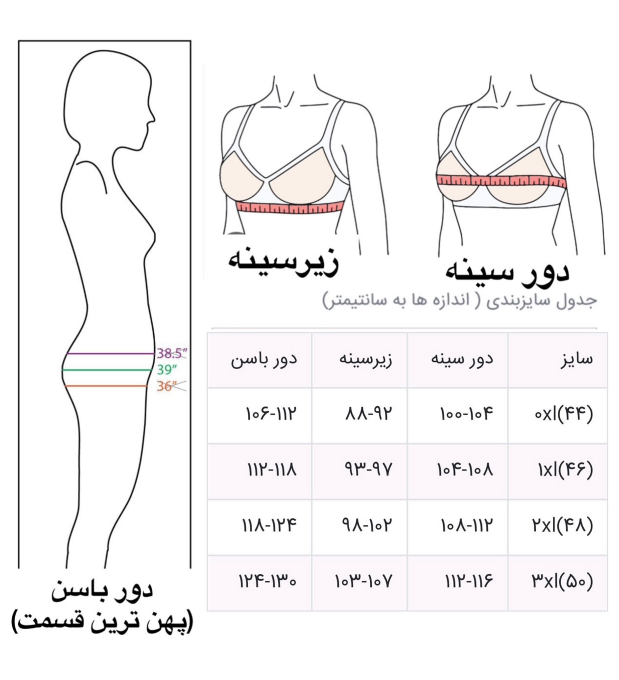 راهنمای اندازه